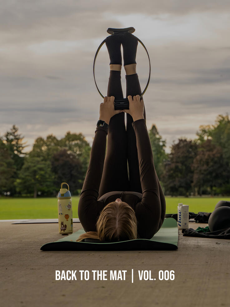 Pilates Ring Work BACK TO THE MAT Vol. 006 Class beneath the Essex County gazebo at Brookdale Park in Bloomfield New Jersey.